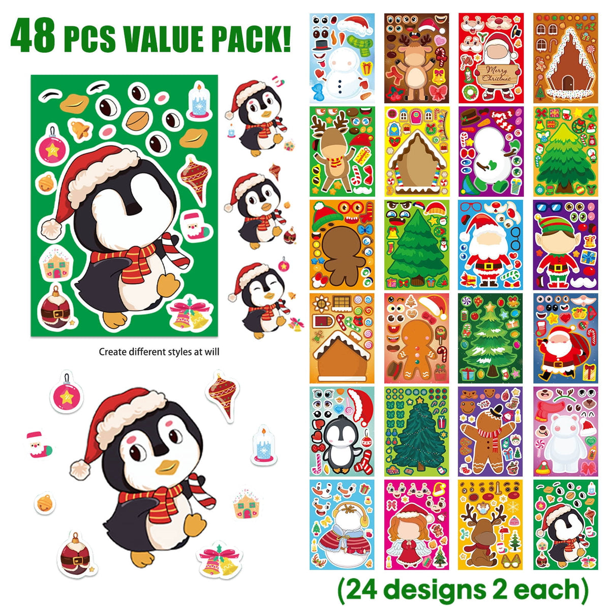Ayieyill 64 Packs Halloween Stickers Pumpkin Decorating Stickers for Children , 32 Sheet Small Pumpkin Face Stickers for Halloween Party Supplies Trick or Treat Party Favors